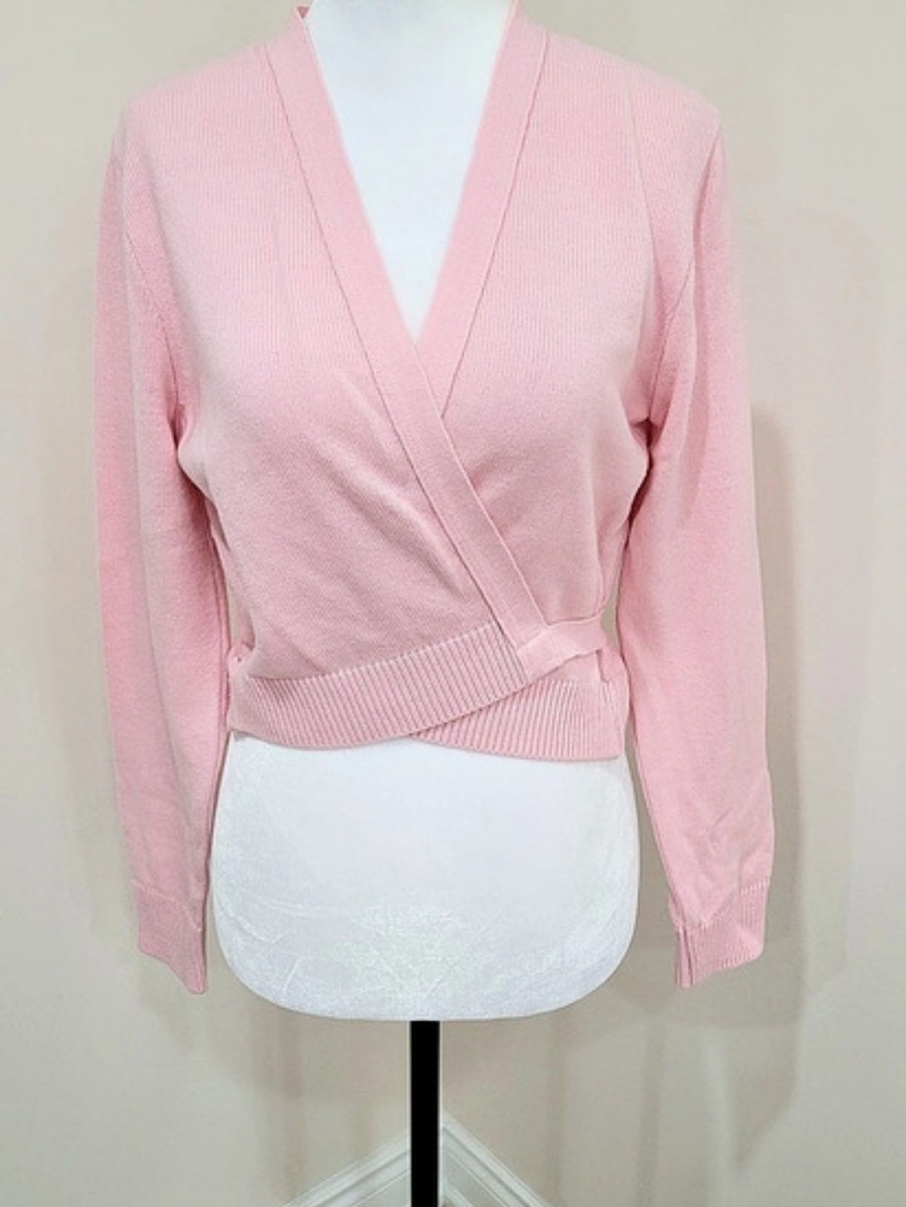 Mondor Knit Wrap Sweater 1804 Wrap Cardigan Pink Size Medium